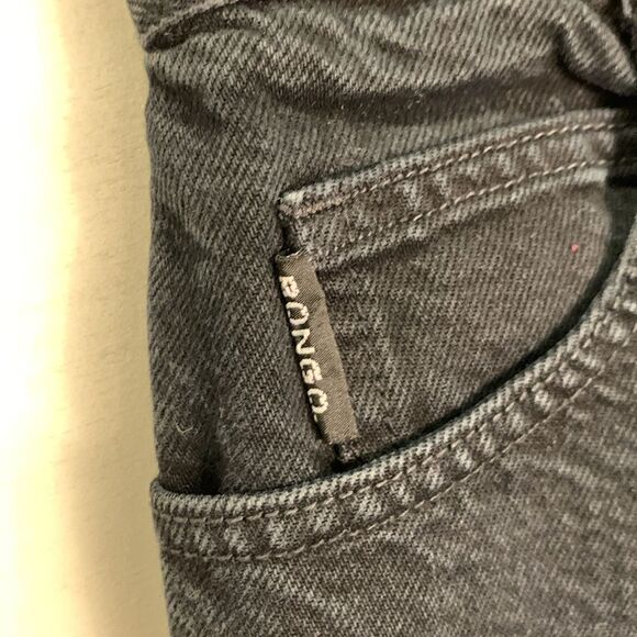 Vintage bongo black denim cut off high waist jeans shorts women’s size 5 cotton - Picture 4 of 9